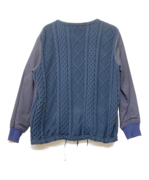 DISCOVERED（ディスカバード）DISCOVERED (ディスカバード) BACK KNIT BLOUSON(バック ニット ブルゾン) ネイビー サイズ:１の古着・服飾アイテム