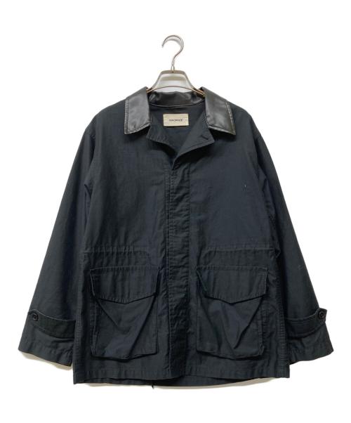 MACPHEE（マカフィー）MACPHEE (マカフィー) スラブバックサテンミリタリージャケット ブラック サイズ:36の古着・服飾アイテム