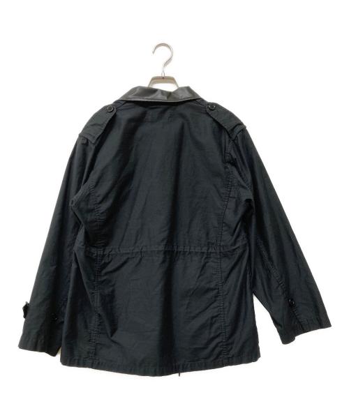 MACPHEE（マカフィー）MACPHEE (マカフィー) スラブバックサテンミリタリージャケット ブラック サイズ:36の古着・服飾アイテム