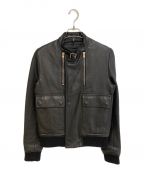 DIOR HOMMEディオール オム）の古着「裏地キルティング ジップアップレザージャケット/エディ期/Archive」｜ブラック