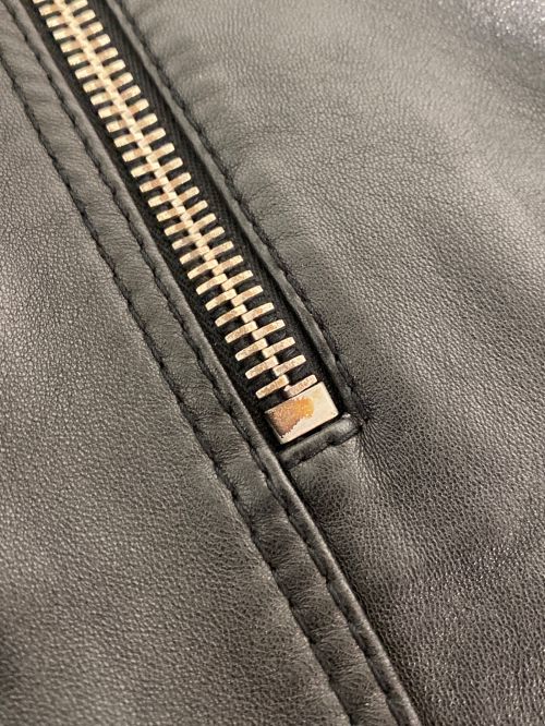 DIOR HOMME（ディオール オム）DIOR HOMME (ディオール オム) 裏地キルティング ジップアップレザージャケット/エディ期/Archive ブラック サイズ:46の古着・服飾アイテム