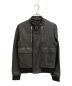DIOR HOMME（ディオール オム）の古着「裏地キルティング ジップアップレザージャケット/エディ期/Archive」｜ブラック