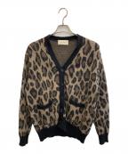 SECOND/LAYERセカンドレイヤー）の古着「モヘアカーディガン」｜ブラウン×ブラック