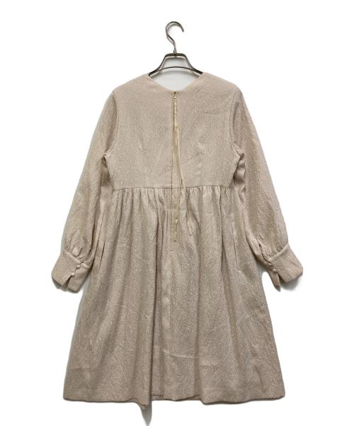 La TOTALITE（ラ ト―タリテ）La TOTALITE (ラ ト―タリテ) ジャガードミニワンピース ベージュ サイズ:SIZE Freeの古着・服飾アイテム
