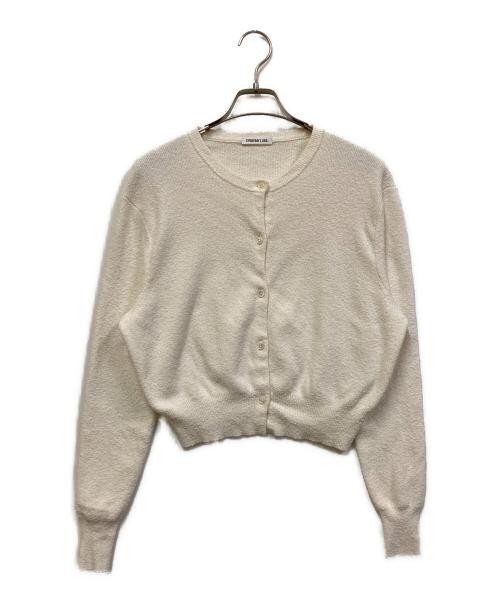 EVERYDAY I LIKE.（エヴリデイ アイ ライク）EVERYDAY I LIKE. (エヴリデイ アイ ライク) Floche クルーネック カーディガン ホワイト サイズ:SIZE Freeの古着・服飾アイテム