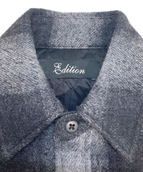 edition（エディション）Edition (エディション) オンブレーチェックCPOシャツ グレー サイズ:Freeの古着・服飾アイテム