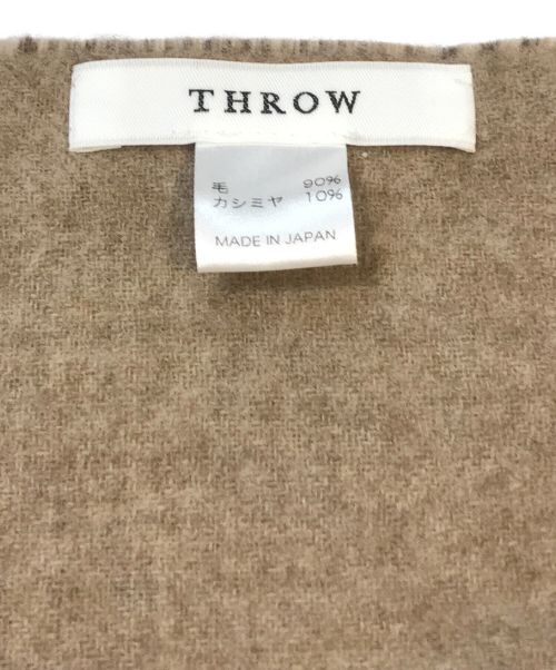 THROW（スロー）THROW (スロー) カシミヤ混ストール ベージュの古着・服飾アイテム