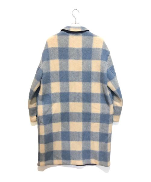 ISABEL MARANT（イザベルマラン）ISABEL MARANT (イザベルマラン) Kelyan Checked Single-breasted Coat MA0984-21A008H  ブルー×アイボリー サイズ:48の古着・服飾アイテム