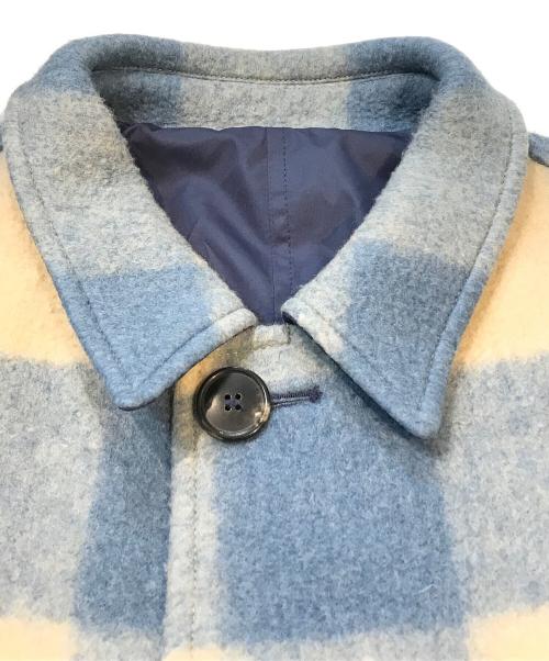 ISABEL MARANT（イザベルマラン）ISABEL MARANT (イザベルマラン) Kelyan Checked Single-breasted Coat MA0984-21A008H  ブルー×アイボリー サイズ:48の古着・服飾アイテム