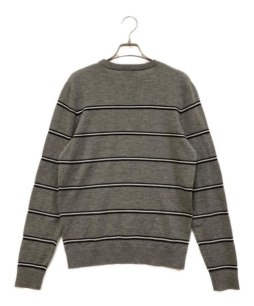 LACOSTE（ラコステ）LACOSTE (ラコステ) 鹿の子ボーダーセーター グレー サイズ:SIZE Sの古着・服飾アイテム