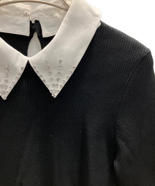 Apuweiser-riche（アプワイザーリッシェ）Apuweiser-riche (アプワイザーリッシェ) バリエーション襟付きニット ブラック サイズ:2 未使用品の古着・服飾アイテム