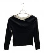 Apuweiser-richeアプワイザーリッシェ）の古着「クロスレースニット」｜ブラック