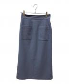 SLOBE IENAスローブ イエナ）の古着「ウールライク サイドポケット タイトスカート」｜ライトブルー