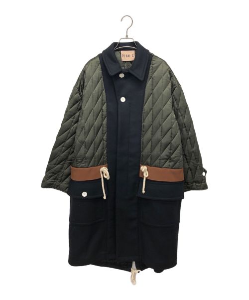 PLAN C（プランシー）Plan C (プランシー) キルティングパネル コート ネイビー サイズ:38の古着・服飾アイテム