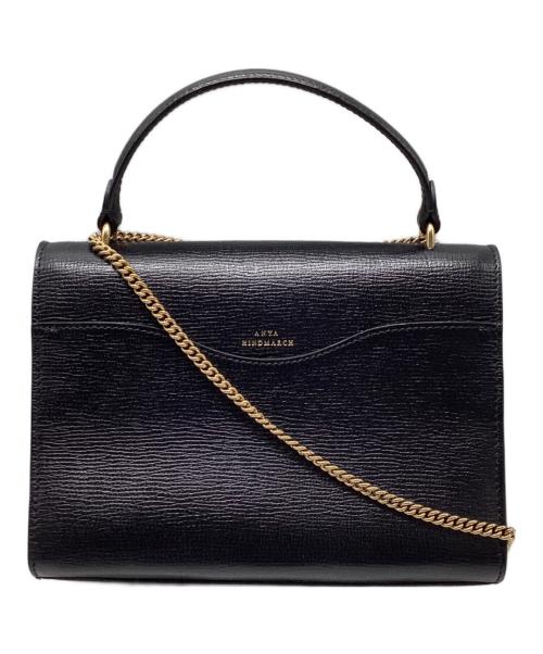 ANYA HINDMARCH（アニヤ・ハインドマーチ）ANYA HINDMARCH (アニヤハインドマーチ) SMALL POSTBOX BAG ブラックの古着・服飾アイテム