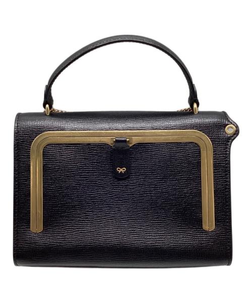 ANYA HINDMARCH（アニヤ・ハインドマーチ）ANYA HINDMARCH (アニヤハインドマーチ) SMALL POSTBOX BAG ブラックの古着・服飾アイテム