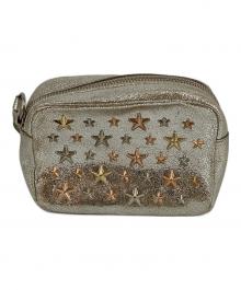 JIMMY CHOO（ジミーチュウ）の古着「スタースタッズポーチ」｜ゴールド