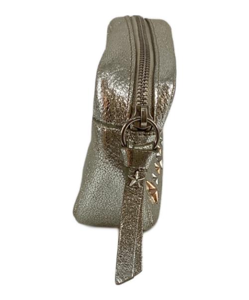 JIMMY CHOO（ジミーチュウ）JIMMY CHOO (ジミーチュウ) スタースタッズポーチ ゴールドの古着・服飾アイテム