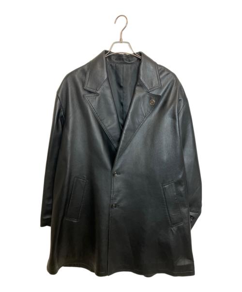 CONVERSE TOKYO（コンバーストウキョウ）CONVERSE TOKYO (コンバーストウキョウ) SHEEP LEATHER TAILORED JACKET ブラック サイズ:3の古着・服飾アイテム