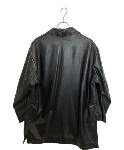 CONVERSE TOKYO（コンバーストウキョウ）CONVERSE TOKYO (コンバーストウキョウ) SHEEP LEATHER TAILORED JACKET ブラック サイズ:3の古着・服飾アイテム