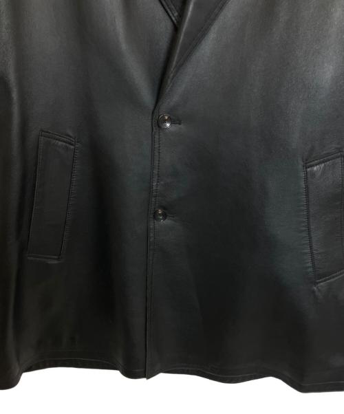 CONVERSE TOKYO（コンバーストウキョウ）CONVERSE TOKYO (コンバーストウキョウ) SHEEP LEATHER TAILORED JACKET ブラック サイズ:3の古着・服飾アイテム