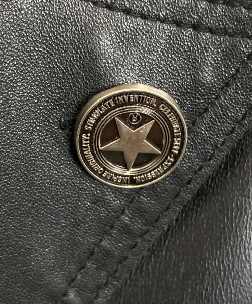 CONVERSE TOKYO（コンバーストウキョウ）CONVERSE TOKYO (コンバーストウキョウ) SHEEP LEATHER TAILORED JACKET ブラック サイズ:3の古着・服飾アイテム