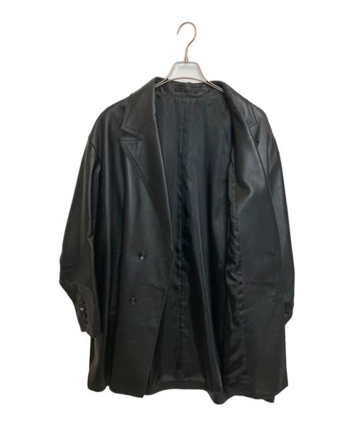 CONVERSE TOKYO（コンバーストウキョウ）CONVERSE TOKYO (コンバーストウキョウ) SHEEP LEATHER TAILORED JACKET ブラック サイズ:3の古着・服飾アイテム