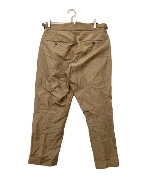 BERWICH（ベルウィッチ）BERWICH (バーウィック) scotch ツープリーツサイドアジャスター付きパンツ ブラウン サイズ:46の古着・服飾アイテム
