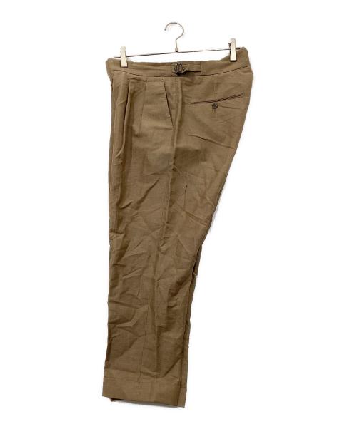 BERWICH（ベルウィッチ）BERWICH (バーウィック) scotch ツープリーツサイドアジャスター付きパンツ ブラウン サイズ:46の古着・服飾アイテム