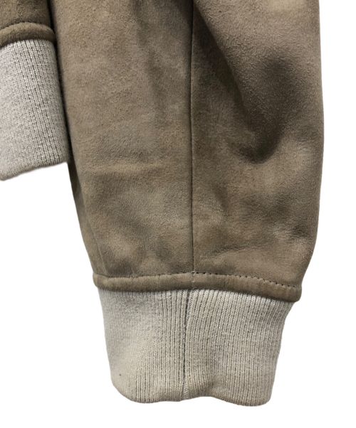 HERNO（ヘルノ）HERNO (ヘルノ) ストレッチゴートスエードジップアップブルゾン ベージュ サイズ:46の古着・服飾アイテム