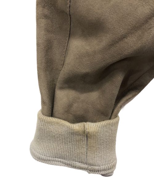 HERNO（ヘルノ）HERNO (ヘルノ) ストレッチゴートスエードジップアップブルゾン ベージュ サイズ:46の古着・服飾アイテム