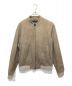 HERNO（ヘルノ）の古着「ストレッチゴートスエードジップアップブルゾン」｜ベージュ