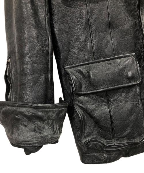 Junhashimoto（ジュンハシモト）junhashimoto (ジュンハシモト) レザージャケット ブラック サイズ:4の古着・服飾アイテム