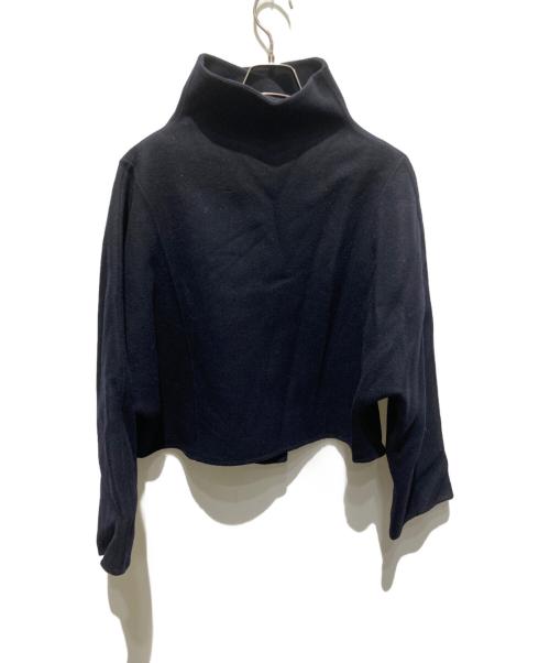 anuans（アニュアンス）anuans (アニュアンス) スタンドネックリバーショートコート ブラック サイズ:Freeの古着・服飾アイテム