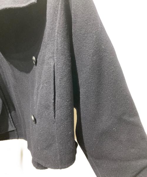 anuans（アニュアンス）anuans (アニュアンス) スタンドネックリバーショートコート ブラック サイズ:Freeの古着・服飾アイテム