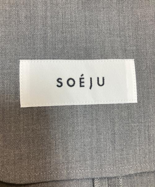 SOEJU（ソージュ）SOEJU (ソージュ) ウールライクノーカラージャケット グレー サイズ:M 未使用品の古着・服飾アイテム