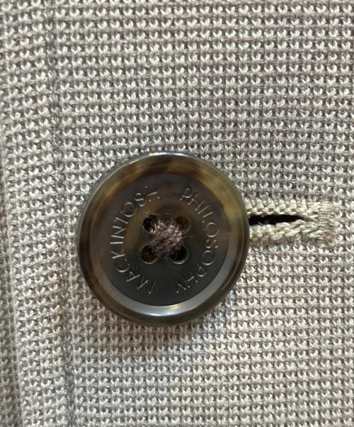 MACKINTOSH PHILOSOPHY（マッキントッシュ フィロソフィー）MACKINTOSH PHILOSOPHY (マッキントッシュ フィロソフィー) ストレッチミラノリブ ポロカーディガン ベージュ サイズ:40の古着・服飾アイテム