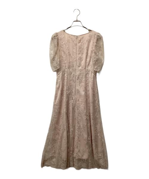 JILL STUART（ジルスチュアート）JILL STUART (ジルスチュアート) チュール刺しゅうフレアドレス ピンクの古着・服飾アイテム