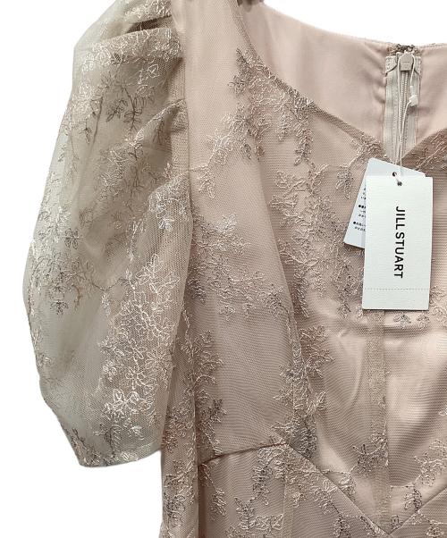 JILL STUART（ジルスチュアート）JILL STUART (ジルスチュアート) チュール刺しゅうフレアドレス ピンクの古着・服飾アイテム