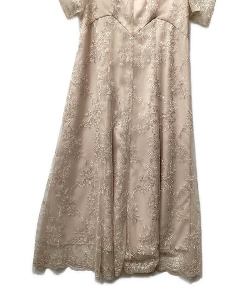 JILL STUART（ジルスチュアート）JILL STUART (ジルスチュアート) チュール刺しゅうフレアドレス ピンクの古着・服飾アイテム