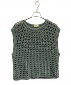 Niche.×Mcmachan Woolenニッチ×マクマーンウーレン）の古着「メッシュニットベスト」｜グリーン