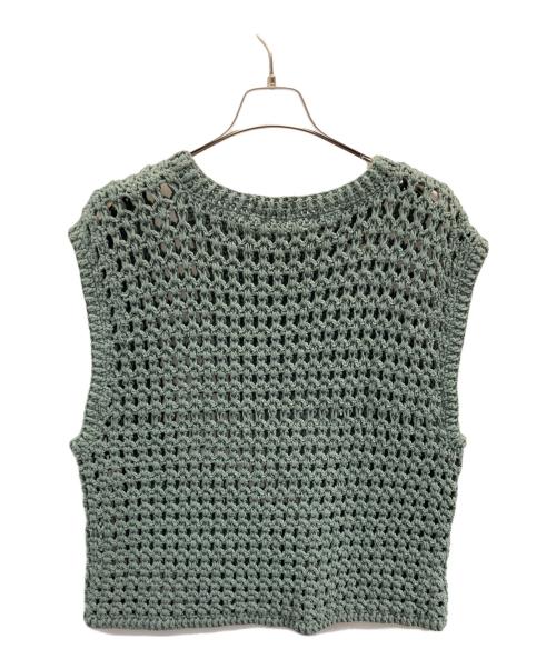 Niche.（ニッチ）Niche. (ニッチ) Mcmachan Woolen (マクマーンウーレン) メッシュニットベスト グリーン サイズ:フリーの古着・服飾アイテム