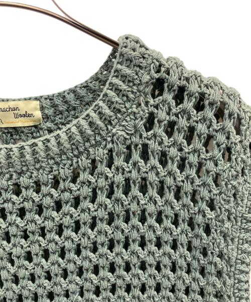 Niche.（ニッチ）Niche. (ニッチ) Mcmachan Woolen (マクマーンウーレン) メッシュニットベスト グリーン サイズ:フリーの古着・服飾アイテム