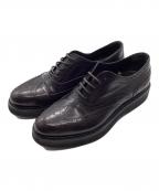 PRADAプラダ）の古着「ウィングチップシューズ」｜ブラック