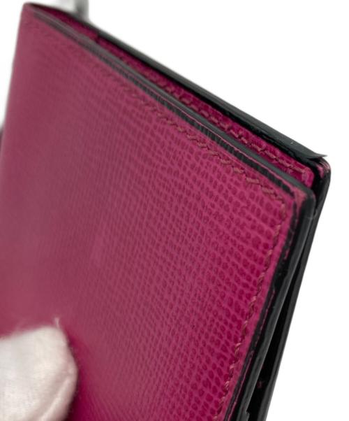 Valextra（ヴァレクストラ）Valextra (ヴァレクストラ) ヴァーティカル 12カード ピンクの古着・服飾アイテム