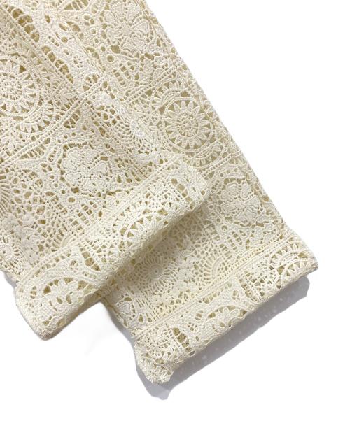 Ameri（アメリ）Ameri (アメリ) 別注ブロックレースストレートパンツ アイボリー サイズ:Sの古着・服飾アイテム