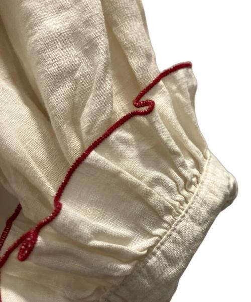 nest Robe（ネストローブ）nest Robe (ネストローブ) 袖口配色メローブラウス アイボリー サイズ:SIZE Freeの古着・服飾アイテム