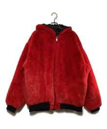 DANKE SCHON（ダンケ シェーン）の古着「チェッカーファーブルゾン」｜レッド