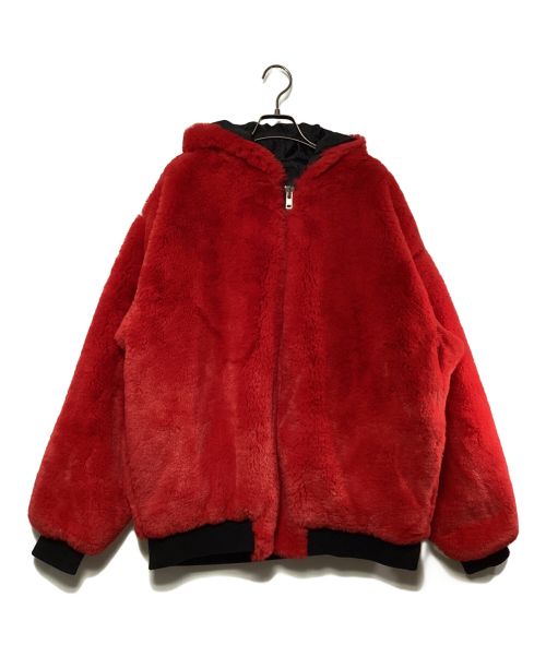 DANKE SCHON（ダンケ シェーン）DANKE SCHON (ダンケ シェーン) チェッカーファーブルゾン レッド サイズ:SIZE Fの古着・服飾アイテム