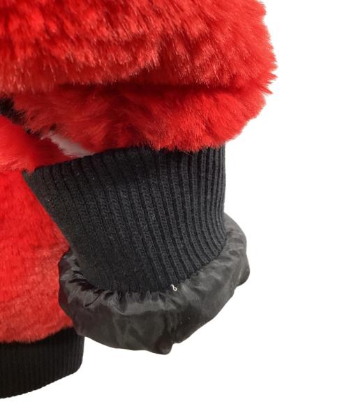 DANKE SCHON（ダンケ シェーン）DANKE SCHON (ダンケ シェーン) チェッカーファーブルゾン レッド サイズ:SIZE Fの古着・服飾アイテム